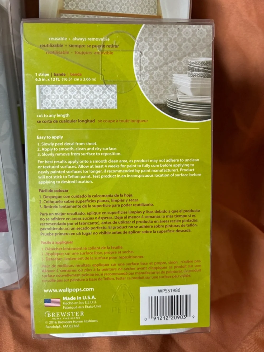 WallPops Scandia Peel & Stick - White and Gray - 4 boxes
